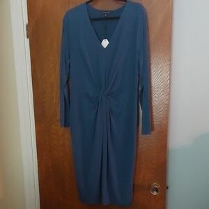 Universal Standard Deep Blue Long Sleeve Dress